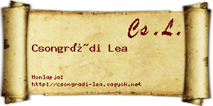 Csongrádi Lea névjegykártya